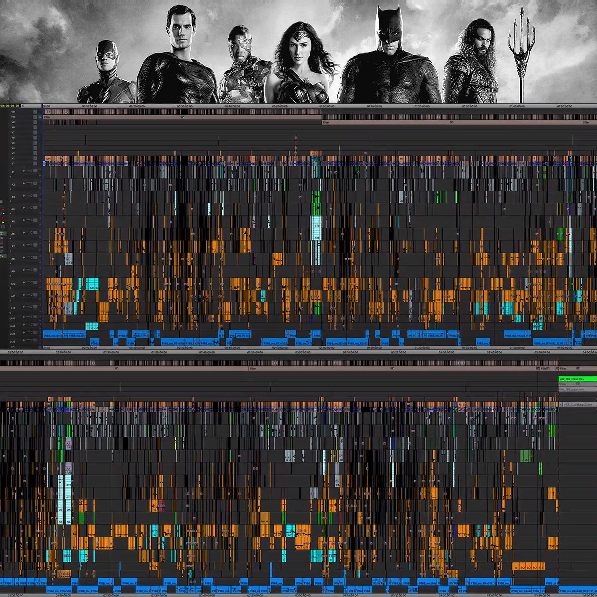 🎞️ Editors David Brenner, Dody Dorn, and Carlos Castillón share the full 4+ hour Avid timeline of Zack Snyder's Justice League

WATCH THE TIMELINE TOUR ▶️ youtu.be/lc2radSp_8k

#timelinetuesday #snydercut #justiceleague #zacksnyder #postchat #editing #avid #mediacomposer