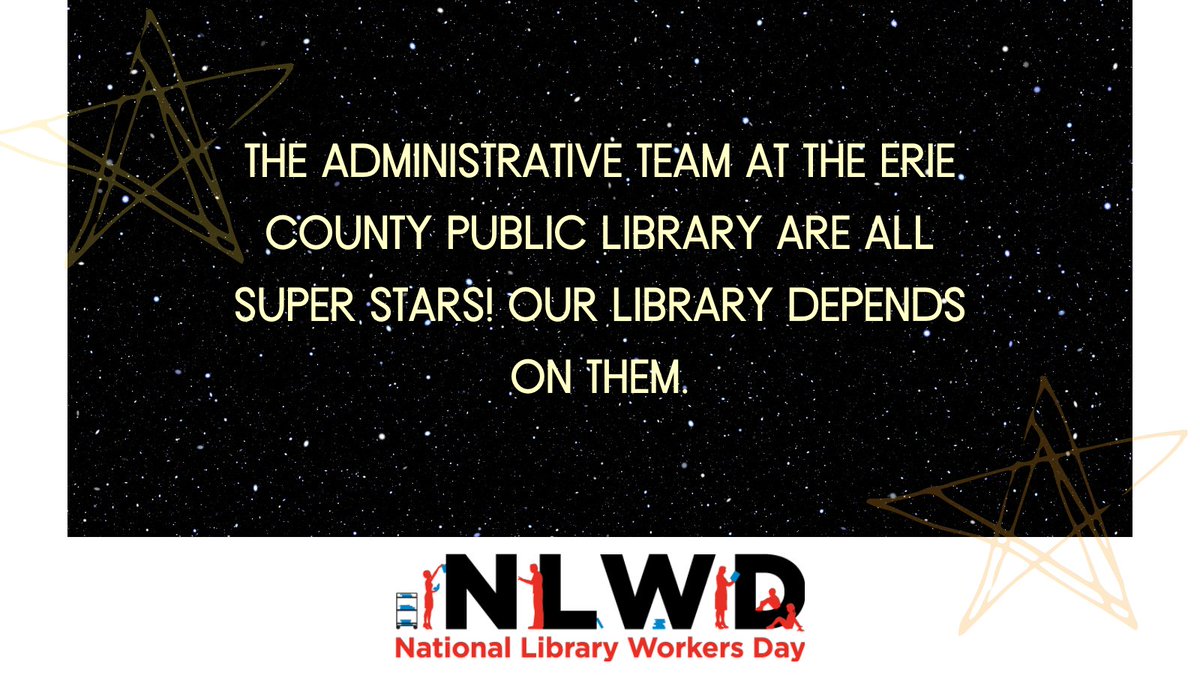 ErieLibrary's tweet image. Nominate a star library worker at surveymonkey.com/r/SubmitAStarf…
#NLWD21 #NationalLibraryWeek