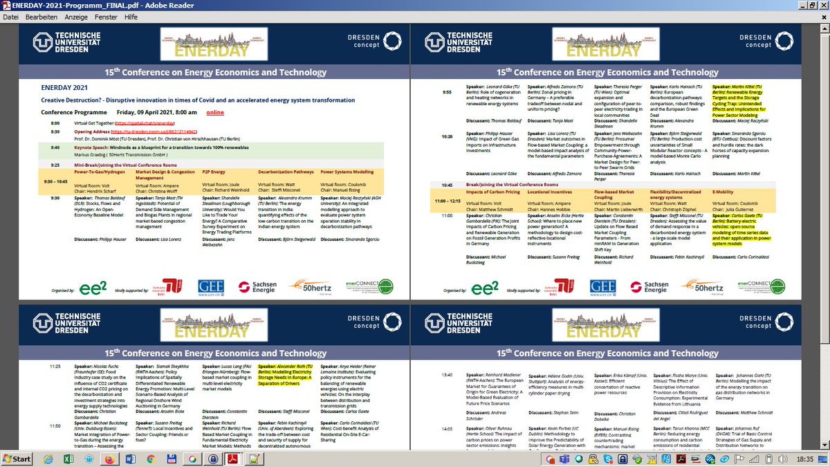 TransEnerEcon's tweet photo. 🚨3 presentations based on #opensource models from our group at upcoming #Enerday conference, 9th April 2021:
@KittelMartin on storage modeling & renewable shares
@CarlosGaeteM on electric vehicle modeling & #emobpy
@roth_kohl on drivers for storage in EU
https://t.co/kthRI4a8Ie https://t.co/kT01s4HOPk