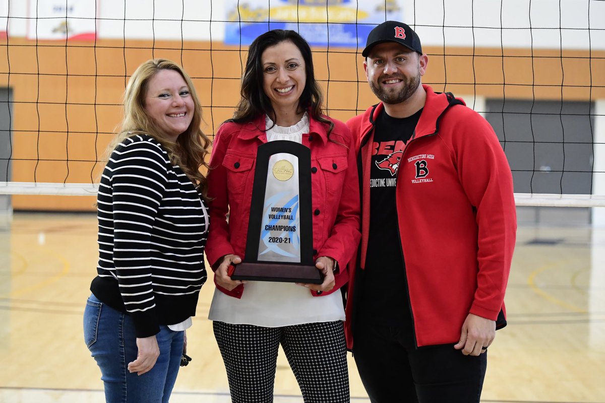 The Redhawks are 2020-21 Cal Pac champs 🏆 earning an auto bid to the NAIA Natty tournament. The 4-set win against #2 USK marked the 💯 program win, a historic benchmark for the staff and program as they clenched their first conference title. Tradition Starts Here 🅱️ #makehistory