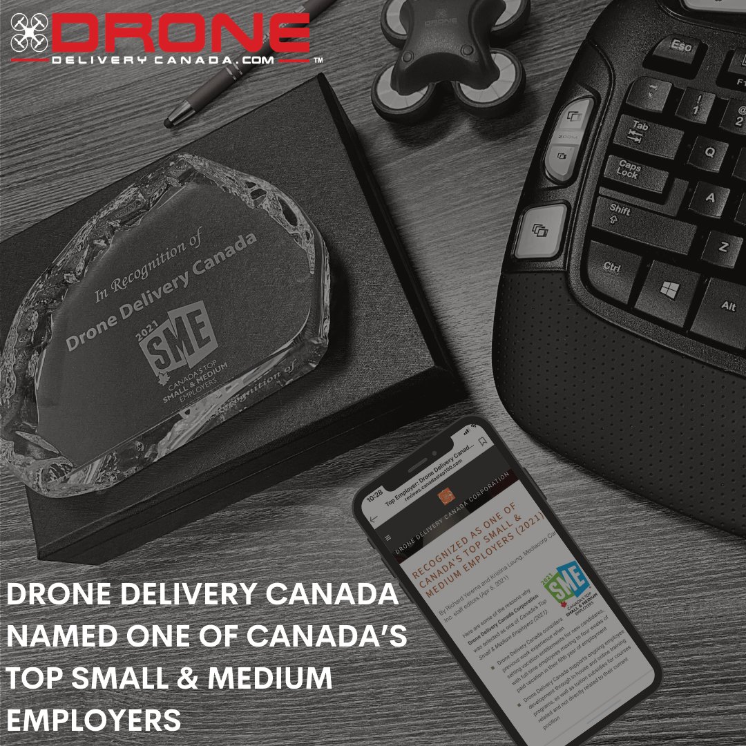 DroneDeliveryCa's tweet photo. "Drone Delivery Canada Named One of Canada's Top Small & Medium Employers", visit our website to read the full press release!
https://t.co/U67ioFcYAc
#DroneDeliveryCanada #LifeAtDDC #ReimaginingYourCareer #topSME #topemployers2021
@top_employers https://t.co/wMckyOngJm