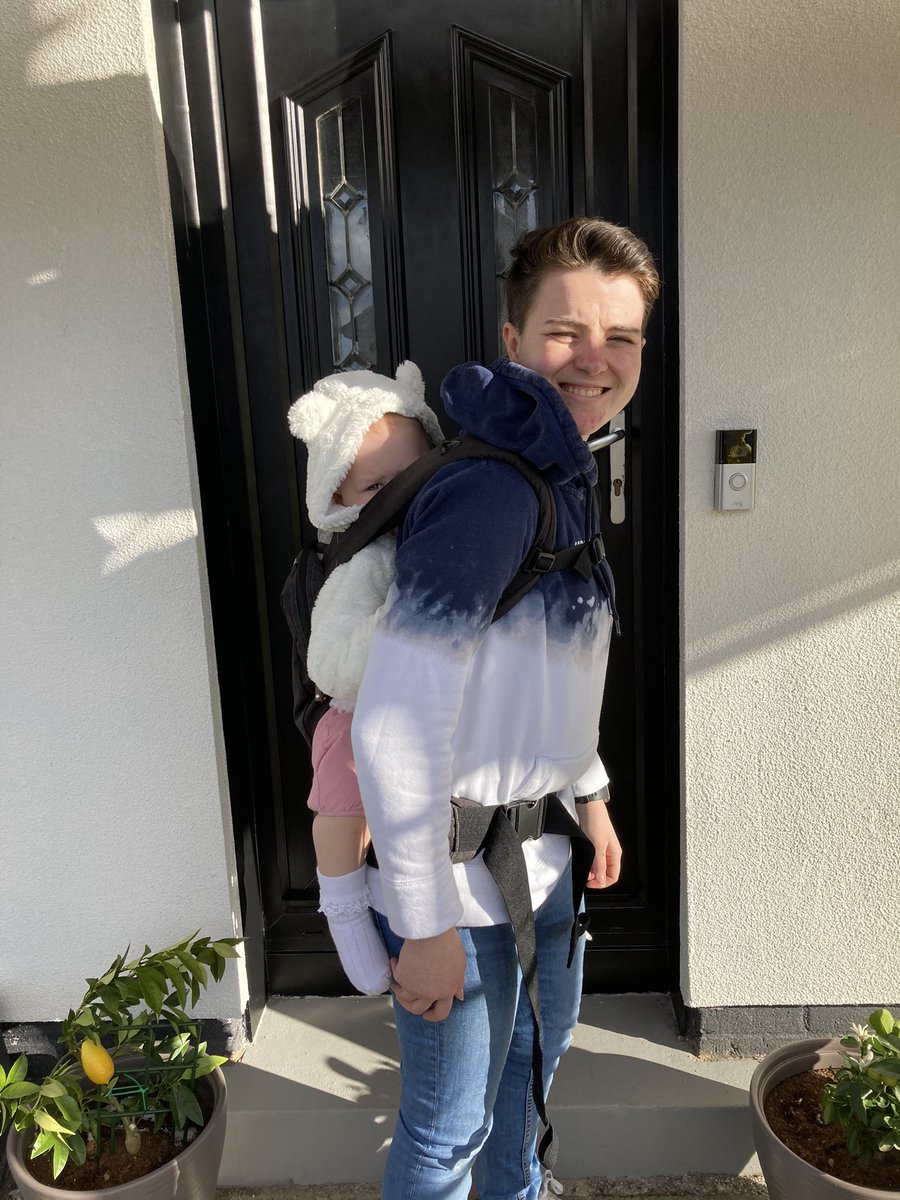AmyMacGregor20's tweet photo. Think I’m taking this step challenge for work a little too far 😬 do I get double step for carrying a toddler on my back? @ISS_Hairmyres @ISSGreatPeople @wearehairmyres https://t.co/DBmzmUBpXY