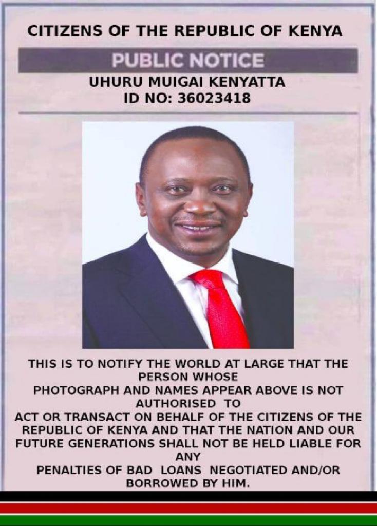 Uhuru Kenyatta has just had @MutemiWaKiama arrested because of this image👇🏿. Please do not retweet as it will definitely ANNOY Uhuru Kenyatta & you don't want to see a dictator angry #ReleaseKiama
