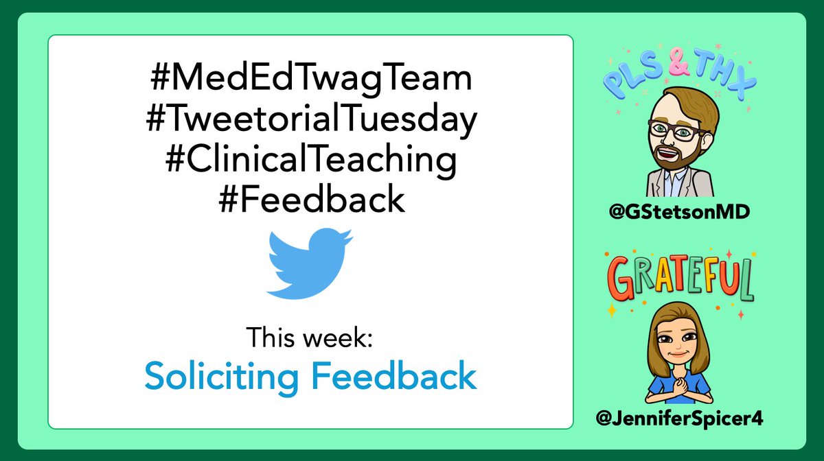 1/ I asked how I could improve, but they just said
‘Everything was great.’
But I know that there are things I could do better.

As a learner or supervisor, have you found it hard to get honest, actionable feedback about your teaching?

This week's #tweetorial: Soliciting Feedback