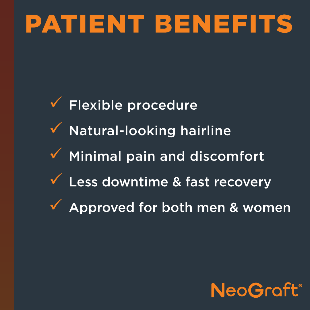 Now’s the time to stop your hair loss with NeoGraft®! Expect to see a fuller, natural-looking hairline like this one with no visible scarring. Swipe right to see the many other benefits of choosing NeoGraft®: bit.ly/NeoGraftProced…