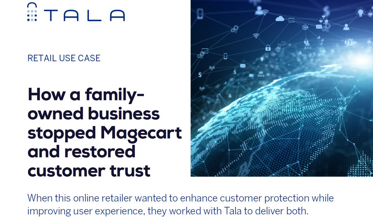 talasec's tweet image. Learn how Tala helped this family-owned business stopped Magecart and restored customer trust, check out our new retail use case👉go.talasecurity.io/hubfs/Content/…
#Magecart #retail #ecommerce #cybersecurity