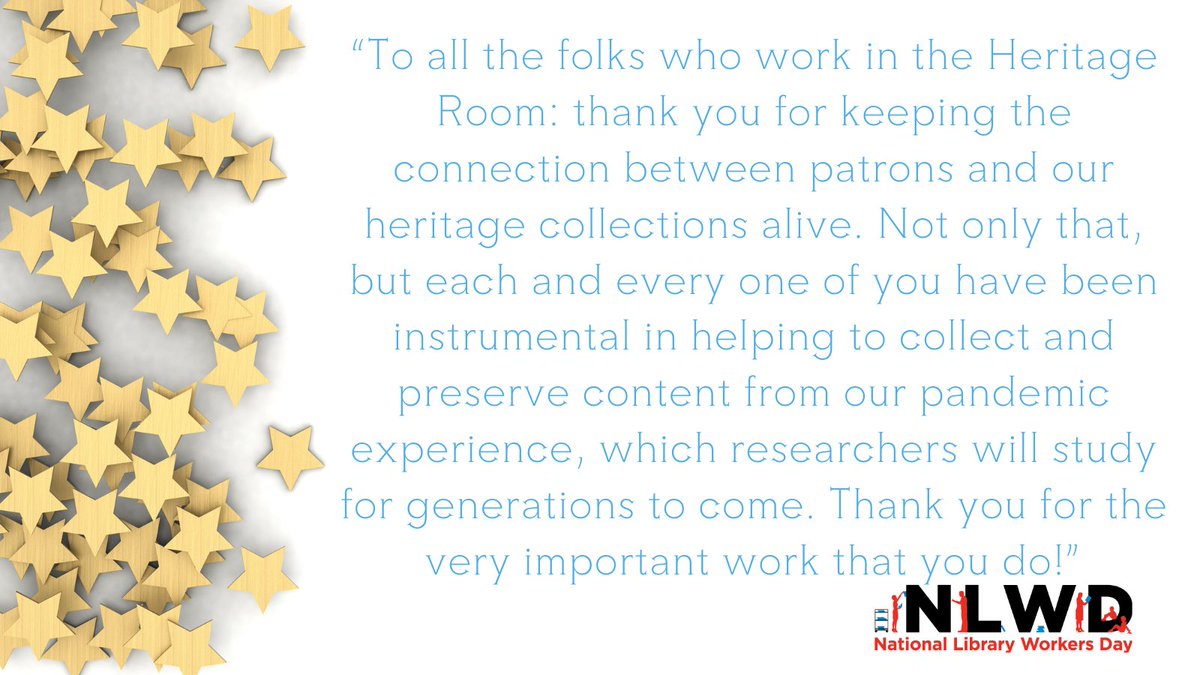 ErieLibrary's tweet image. Nominate a star library worker at surveymonkey.com/r/SubmitAStarf…
#NLWD21 #NationalLibraryWeek