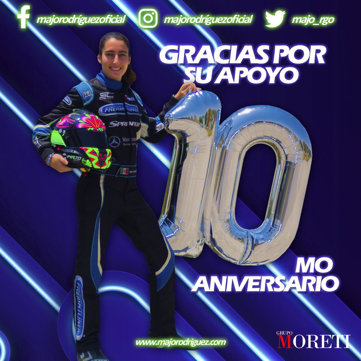 Majo_rgo's tweet photo. Hoy es un día muy especial para mí!!🤩CUMPLO 10 AÑOS DE TRAYECTORIA PROFESIONAL DENTRO DEL AUTOMOVILISMO!!!😍🎉Muchas gracias por acompañarme en éste gran camino🚗🚛  lleno de cosas y personas increíbles!

#TodosConEl7 #Ma10Rodríguez https://t.co/Swi9yNdzvI