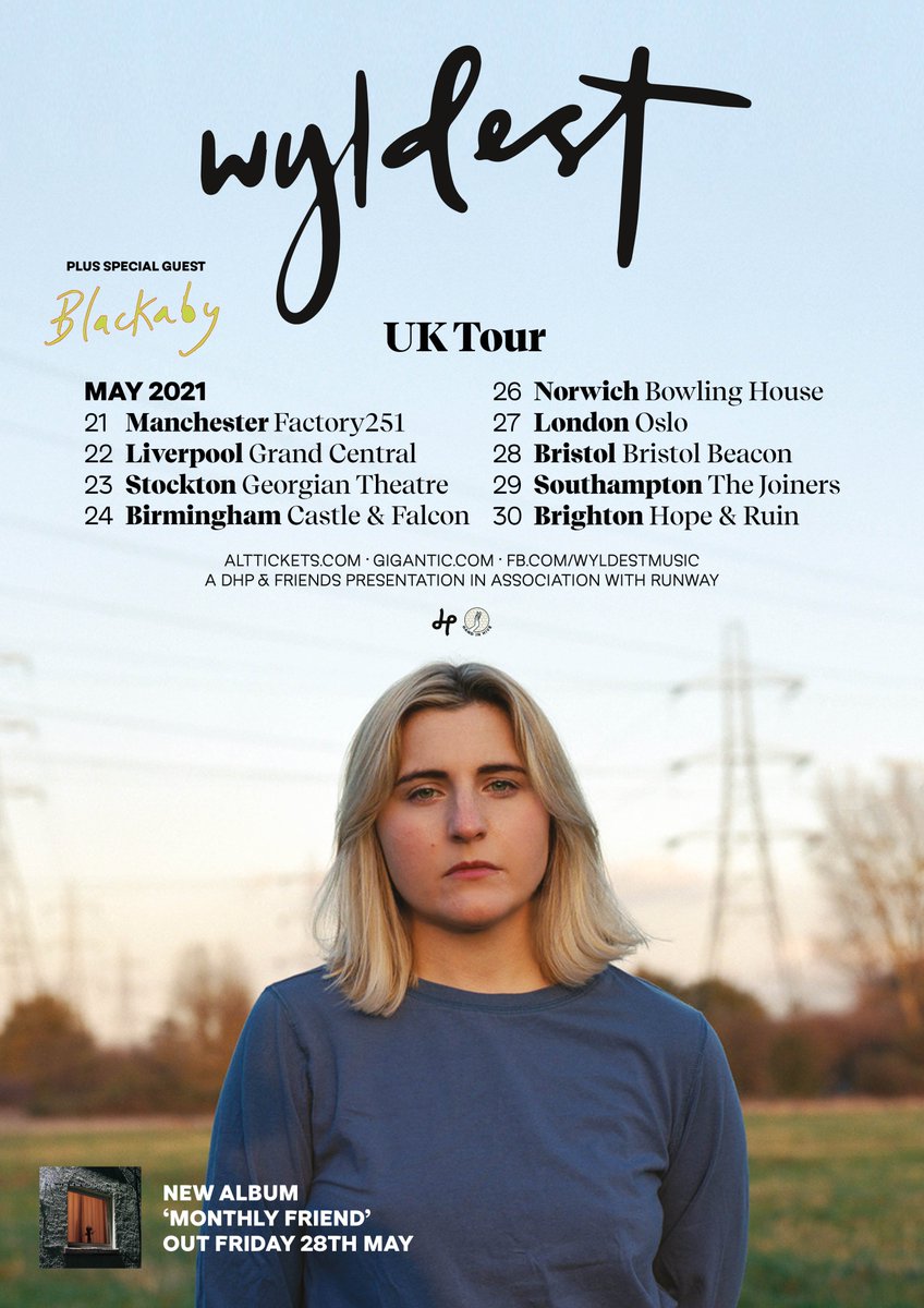 Grab a ticket for my UK tour this May - playing all over the country with my pal <a href="/itsblackaby/">Blackaby</a>!

My new album Monthly Friend is out 28th May via <a href="/HandInHive/">Hand In Hive</a>   

linktr.ee/wyldest