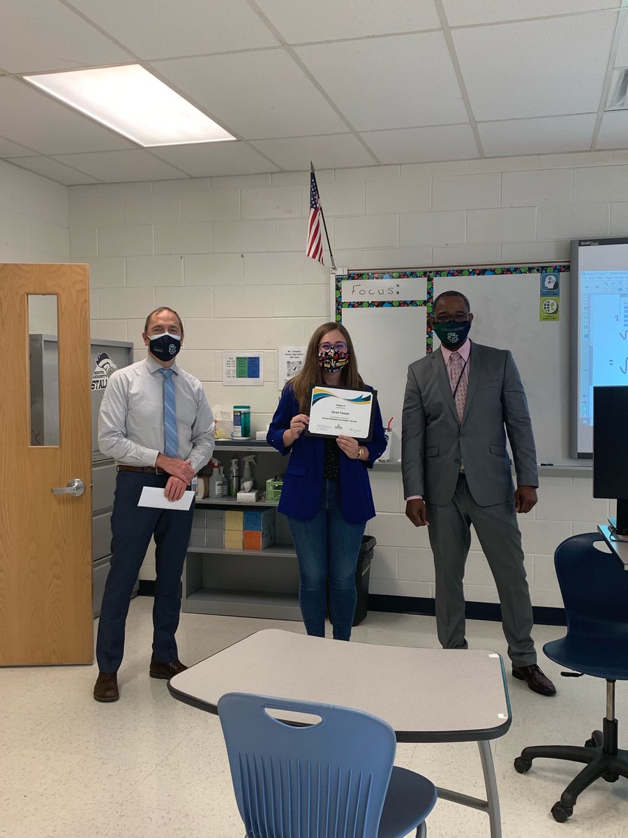 Congratulations Sarah Temple, Region 4 Outstanding New Secondary Teacher! ⁦<a href="/socohs/">South County HS</a>⁩