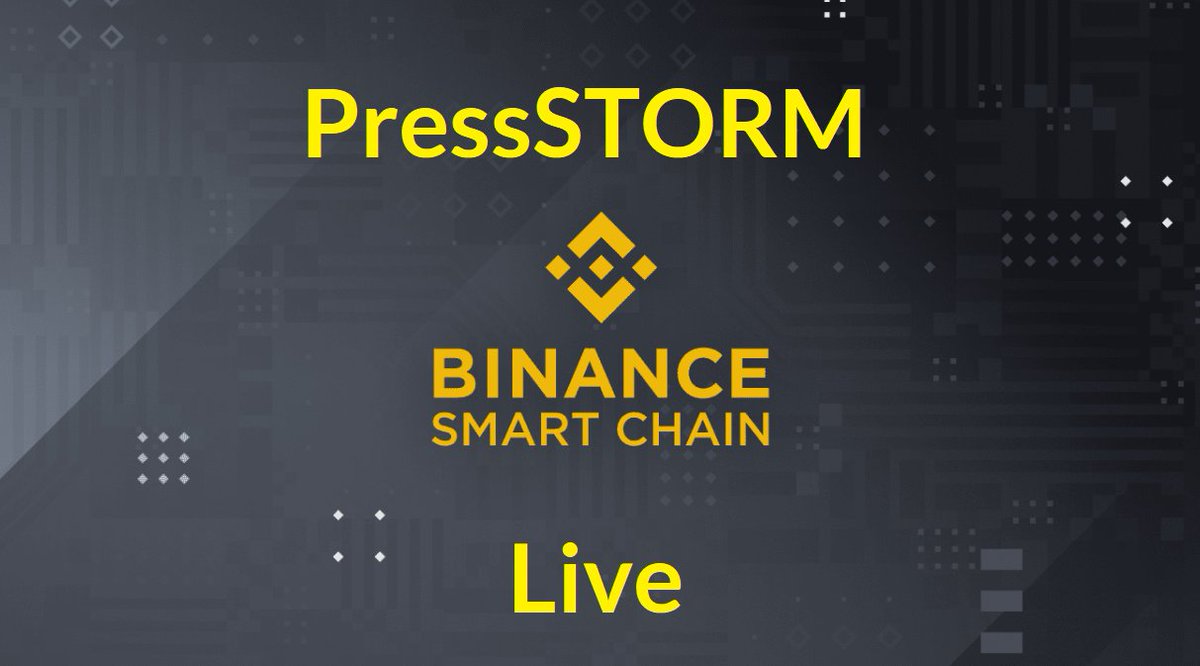 PressSTORM PSTM Bep20 now live on Binance smart chain bscscan.com/token/0x81052c…  be the first to receive PSTM bep20