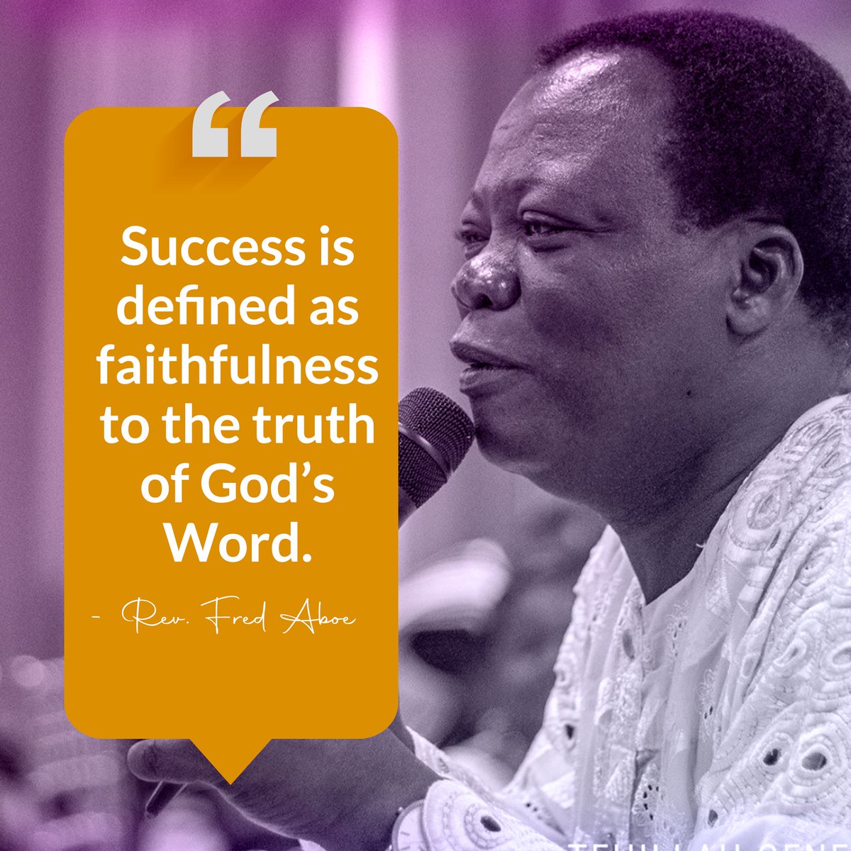 Success is defined as faithfulness to the truth of God’s Word.