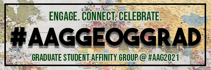 gsag_aag's tweet photo. GSAG wants to hear from you! Throughout #AAG2021, use the hashtag #AAGGeogGrad to share sessions focused on the graduate student experience, reflections & reactions from graduate student presenters, or questions you may have for GSAG on navigating the meeting or getting involved! https://t.co/tksYna3rdl