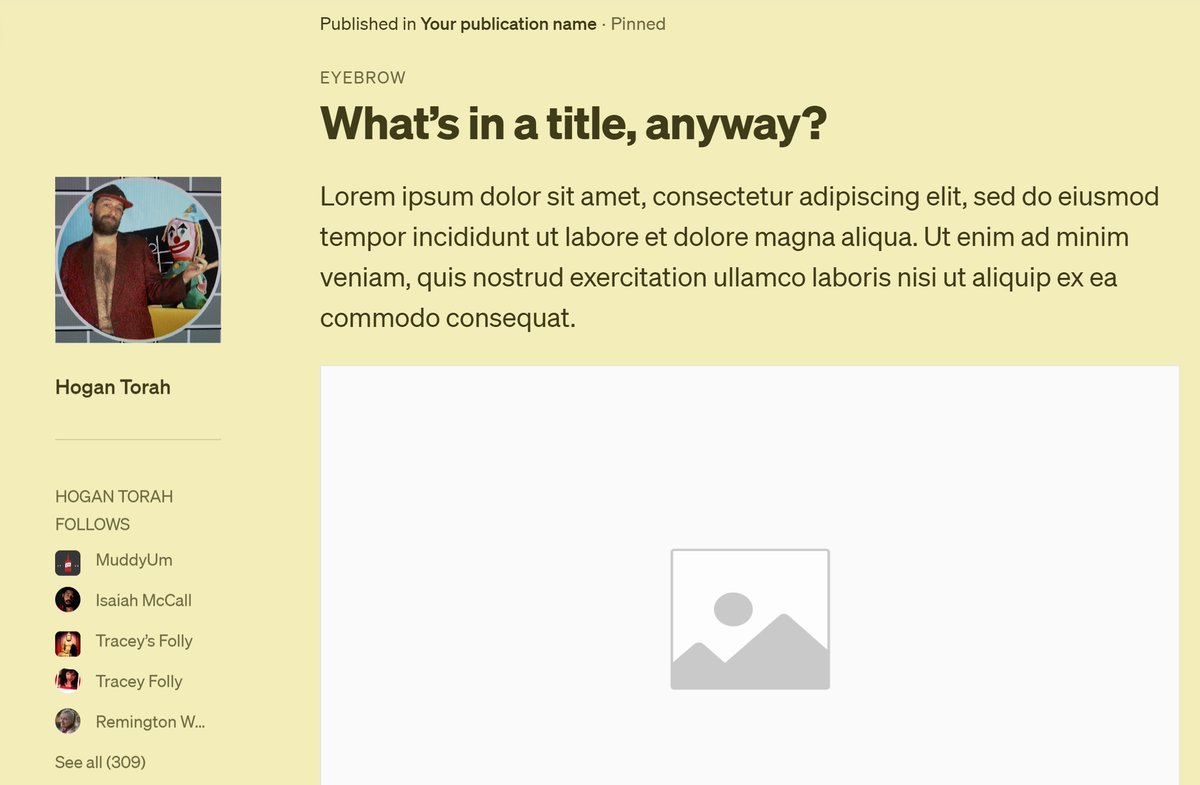 Anotherlogan's tweet image. Woah. A wild feature appears! #medium #blogroll