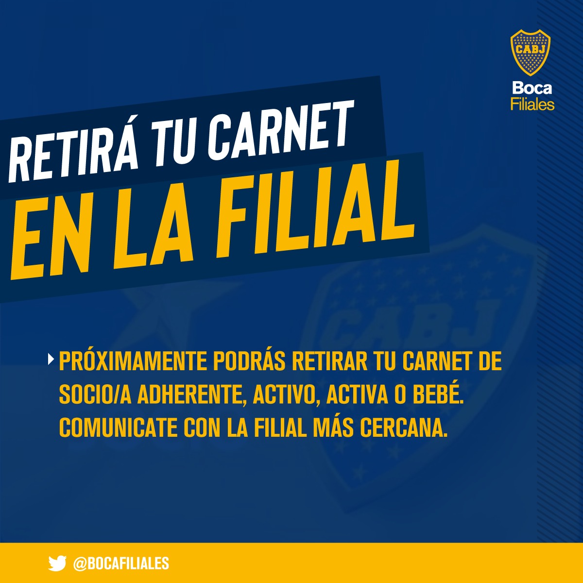 FilialHurling's tweet photo. Queremos estar cerca de los socios y socias, por eso pronto podrás retirar tu carnet en la filial más cercana.

Recordá que también podés autogestionar otros trámites a través de Soy Socio. En caso de que necesites ayuda, ¡contactanos! Te dejamos nuestras redes oficiales. https://t.co/0h6awAZshK