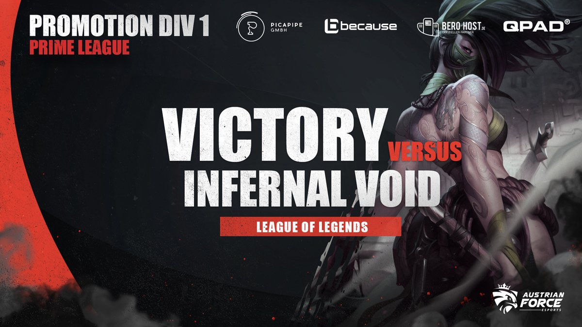 WE DID IT 😍

<a href="/PrimeLeague/">Die Techniker Prime League</a> Division 1, here we come! Looking forward to meet our friends from <a href="/TT_willhaben/">TT willhaben🐙</a> and <a href="/FYNeSports/">Flayn eSports</a> 😎 Austrian League of Legends best League of Legends.

GGWP to <a href="/InfernalVoid_IV/">Infernal Void</a> and the team!

#Jointheforce👑 #verleihtflügel