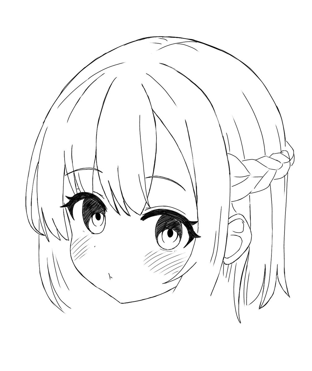 ゆくたみイラスト館 By Yukutami 今日もおみなえしさんのところの幼馴染ちゃんをお借りして模写練習 今日は時間かかりまくった この違いなんなんだろう 手を描く気力はなかった泣 イラスト練習 1h25m