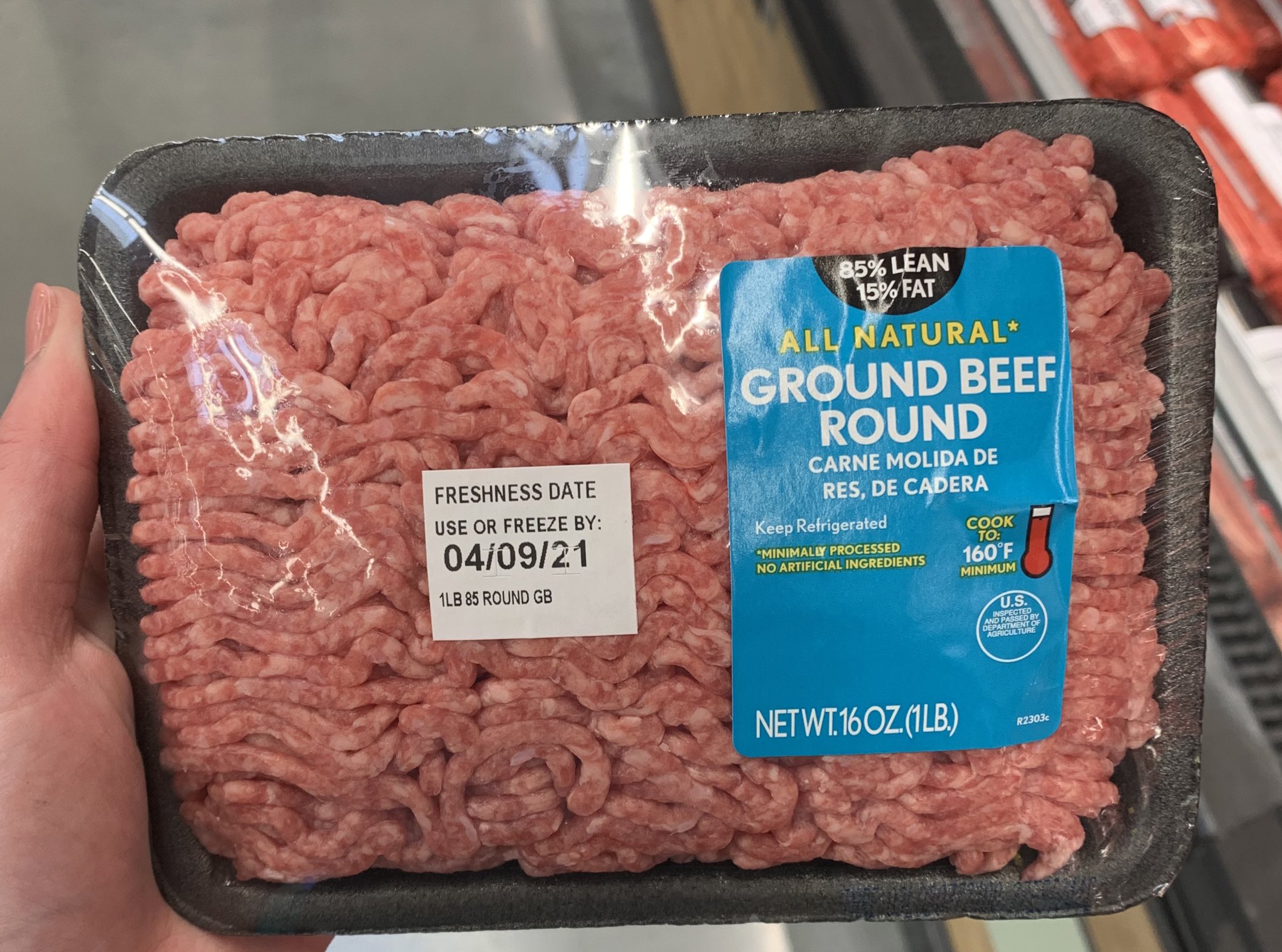 how many grams of protein in ground beef - 3
