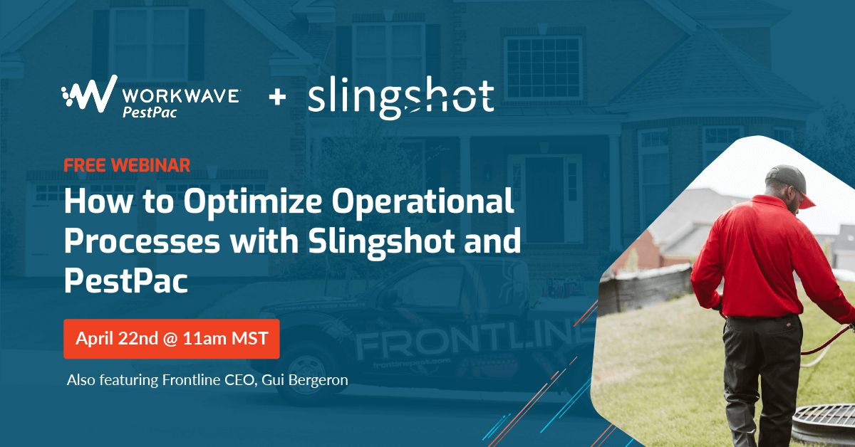 Workwave's tweet image. Join Gui Bergeron, CEO of Frontline Pest, PestPac, and Slingshot on 4/22 to learn about the integration of Slingshot’s service into PestPac’s software and how it enables you to sell more! 

ow.ly/yQHb50EgLQj

#pestcontrolsoftware #fsm #pestcontroltechnology
