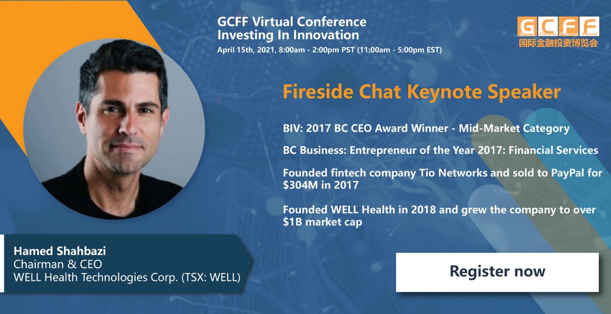 NAI500 (@nai500) on Twitter photo Ready for the Fireside Chat with Keynote Speaker <a href="/chsgo/">Hamed Shahbazi</a> Hamed Shahbazi, CEO and Chairman of #WELLHealth? Do you have any questions for him? Send an email to info@nai500.com or DM us before the event! The interview starts at 10:05am PST on Apr 15 #well #tsx ow.ly/GZxi50EibMu Ready for the Fireside Chat with Keynote Speaker <a href="/chsgo/">Hamed Shahbazi</a> Hamed Shahbazi, CEO and Chairman of #WELLHealth? Do you have any questions for him? Send an email to info@nai500.com or DM us before the event! The interview starts at 10:05am PST on Apr 15 #well #tsx ow.ly/GZxi50EibMu