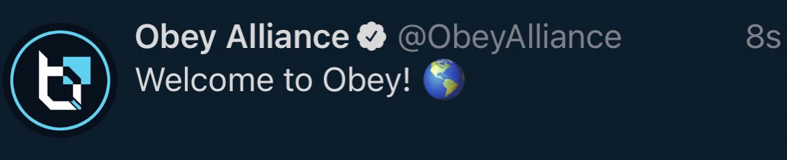 Obey tweet media