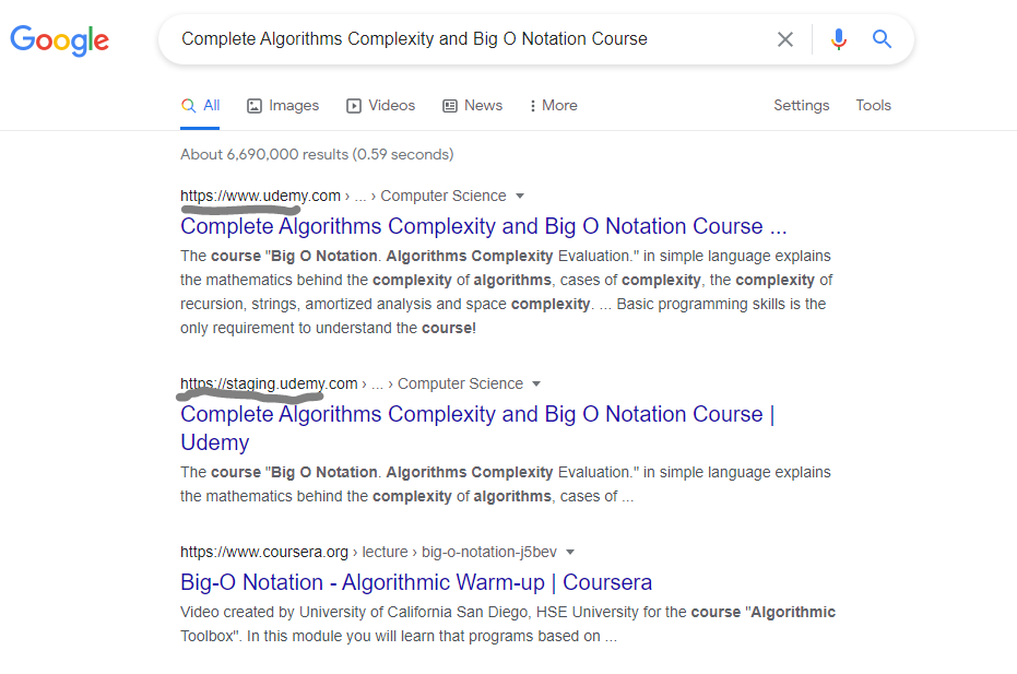 iKhaledB's tweet photo. @udemy You need to prevent search engines from crawling/indexing your staging environment https://t.co/BTwnz7SNcX