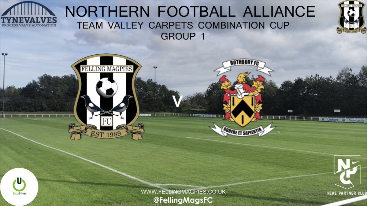 Felling Magpies FC (@fellingmagsfc) on Twitter photo 🦅⚽️MATCHDAY 5⚽️🦅
This evening we play our final home game tonight as we host <a href="/FCRothbury/">Rothbury Football Club</a>
🆚 Rothbury FC (H)
🏆 Team Valley Carpets Combination Cup
🏟 Wardley Welfare
⏰ 18:15PM
⚠️No spectators allowed⚠️
#UTM 🦅⚫️⚪️ 🦅⚽️MATCHDAY 5⚽️🦅
This evening we play our final home game tonight as we host <a href="/FCRothbury/">Rothbury Football Club</a>
🆚 Rothbury FC (H)
🏆 Team Valley Carpets Combination Cup
🏟 Wardley Welfare
⏰ 18:15PM
⚠️No spectators allowed⚠️
#UTM 🦅⚫️⚪️