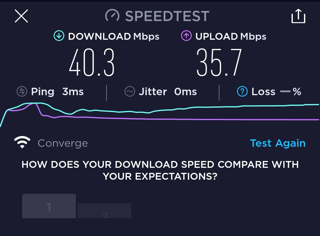 Himikochan's tweet photo. Yay! More speed. Thanks Converge❤️💜

#OwnYourFast #ExperienceBetter #FiberX1500 https://t.co/YL035spgEq
