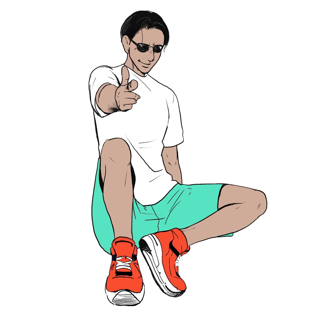 1boy male focus solo dark skin sunglasses shoes dark-skinned male  illustration images