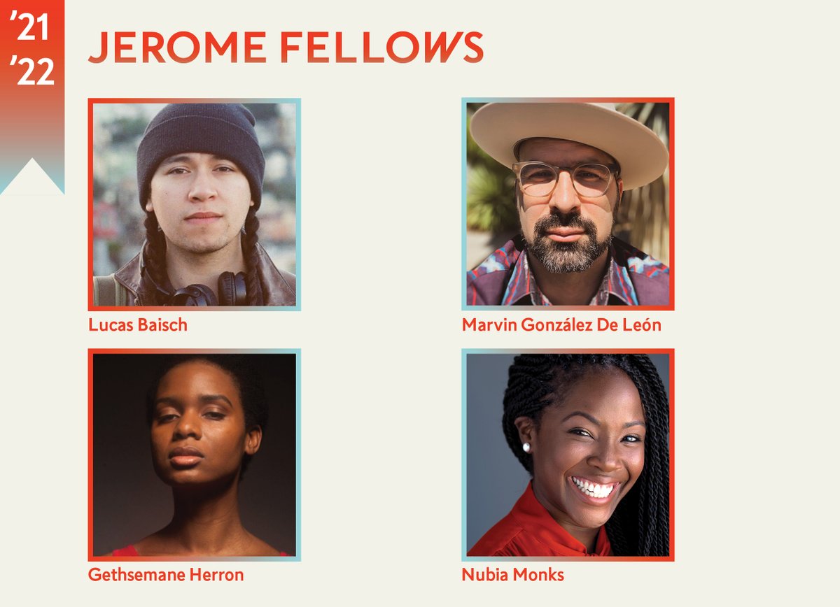 pwcenter's tweet photo. We are thrilled to announce the 2021-2022 Jerome Fellows, Many Voices Fellows, and Many Voices Mentees. The future of theater is bright. We can't wait to further share these incredible artists' voices with you. Learn more at https://t.co/j2cwE1rsJ2 https://t.co/uFyeD327Ij