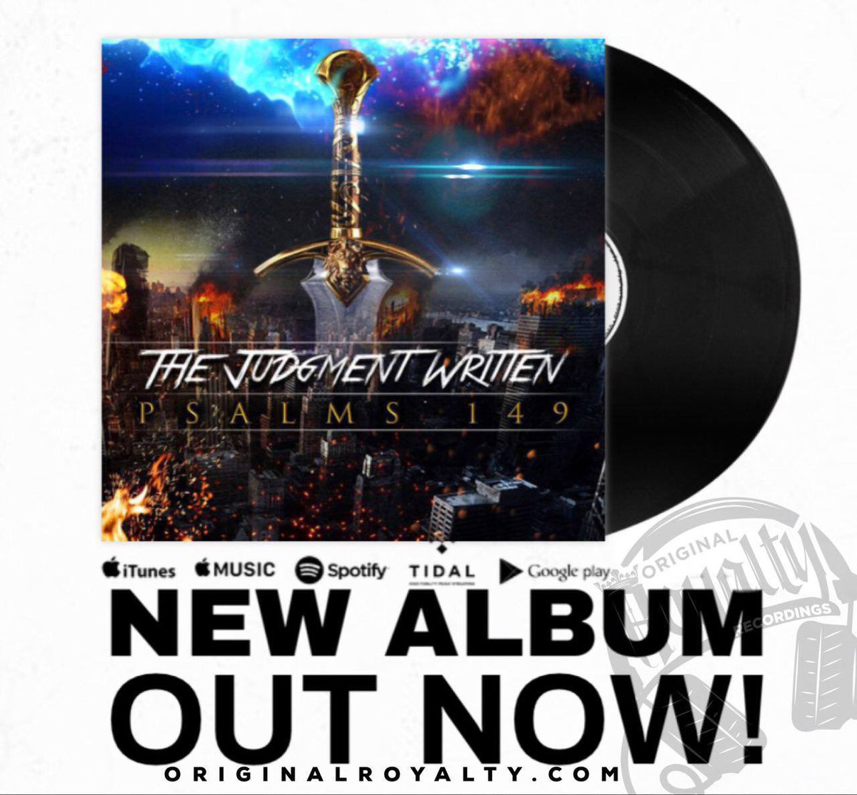 OriginalRoyalty's tweet image. THE HOTTEST #ALBUM IN THE #COUNTRY IS AVAILABLE NOW!! STREAMING LIVE ON #APPLEMUSIC, #SPOTIFY AND ORIGINALROYALTY.COM 

PSALMS 149: The Judgement Written

Get it now or forever hold your peace! #Miami #HipHop #GodFlow #ZDiddy #BottomOfTheMap #FloridaFlow