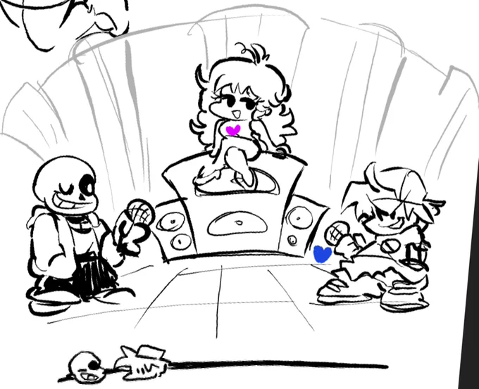 i dont usually do requests but someone requested bf and gf vs sans and it seemed fun so i caved in for once &gt;:3c 