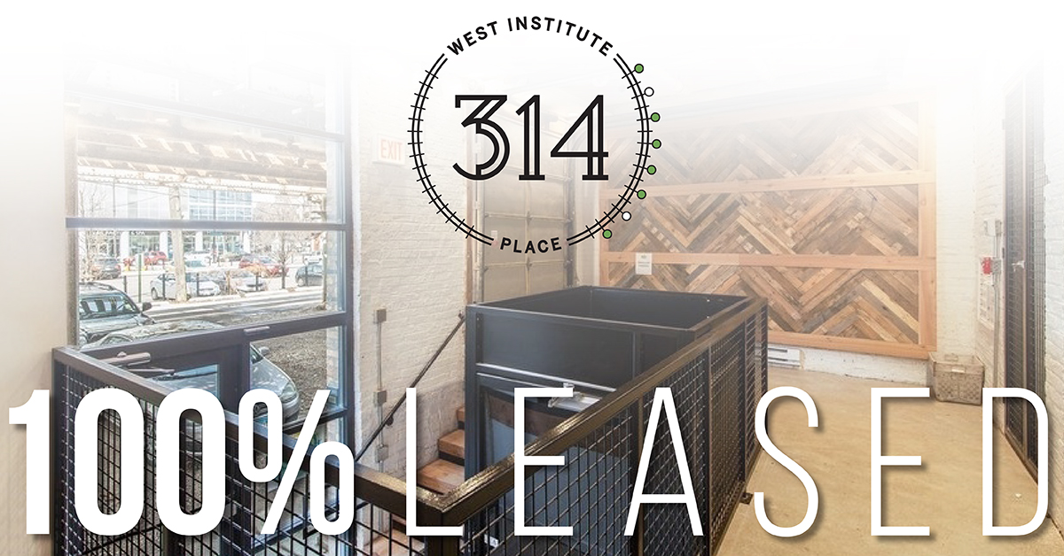 We are pleased to announce that following the transactions of CENTURY 21 Affiliated and RMCM Salon, 314 W. Institute place is now 100% leased. Thanks to our leasing team, Craig Nadborne and Justin Kessler, as well as all of the brokers and tenants who made it possible.