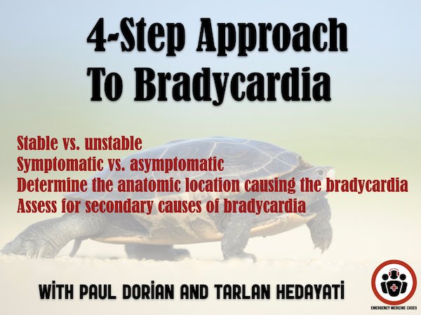 4-Step Approach to Bradycardia
With electrophysiologist Paul Dorian &amp; <a href="/HedayatiMD/">Tarlan Hedayati</a> 
-The 4 immediate life threats
-Relationship btw AV block &amp; Torsades
-The Dorian approach to 2nd degree AV block
-Commonly missed patterns
-BRASH syndrome &amp; more...
emergencymedicinecases.com/approach-brady…
#FOAMed