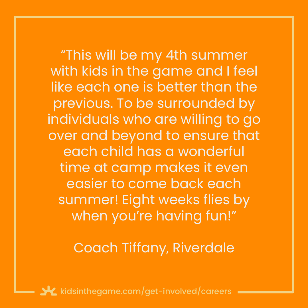 KidsintheGameNY's tweet photo. We're hiring! Join our Summer Camp team for an action-packed summer at one of our seven camp locations across New York City. 

Interested? Email Cara@kidsinthegame.com 🧡 #kidsinthegameny #werehiringnow #summercamp https://t.co/wMadTwK2PW