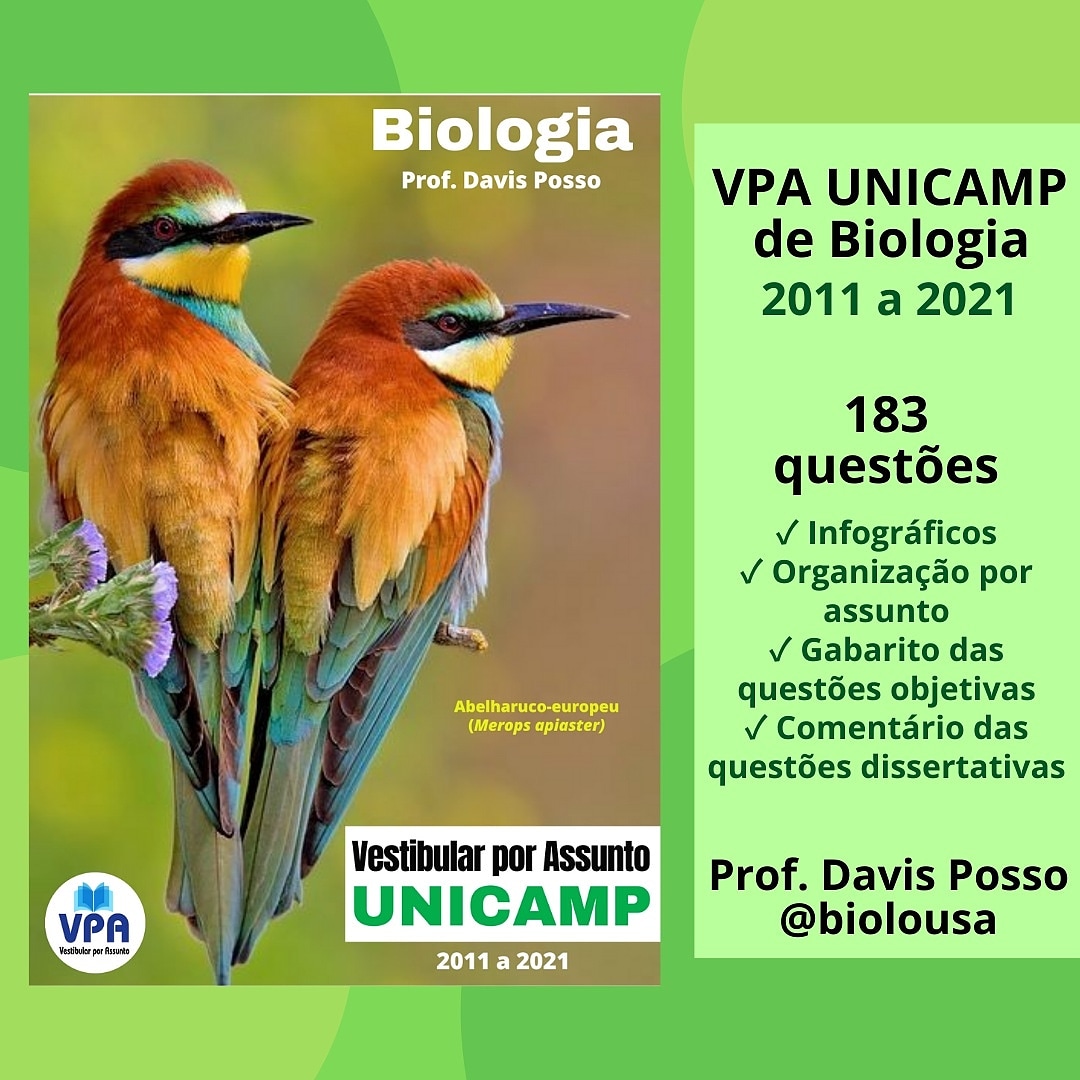 DavisPosso's tweet image. Olá, tudo tranquilo?!? 
Se você vai fazer o Vestibular UNICAMP 2022, tenho uma ótima notícia para te dar!
E-book VPA de Biologia UNICAMP:
- Provas de 2011 a 2021 organizadas por assunto.
- Infográficos.
- 183 Questões.
Link: display.hotmart.com/vestibular-por…