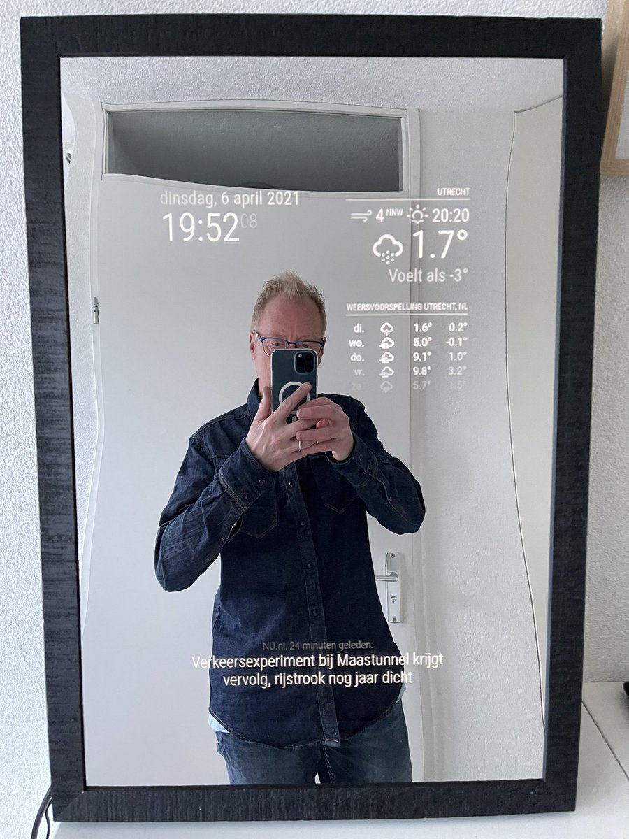 mmout's tweet photo. Here is my #DIY #SmartMirror! Great to build your own😎 and beautiful result... https://t.co/SXlxRruJYr