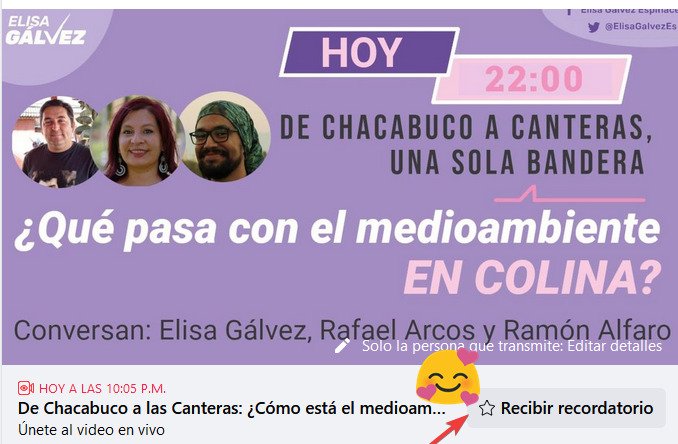 ElisaGalvezEs's tweet photo. Hoy conversemos de medio ambiente y ampliemos nuestra propuesta invitamos a ver nuestro streamig.
@CanquenVerde @imaginacolina @InvestigaColina @modatimacolina 
Pueden compartir esta publicacion y participar de las preguntas y conversación https://t.co/Rdo8493mdC