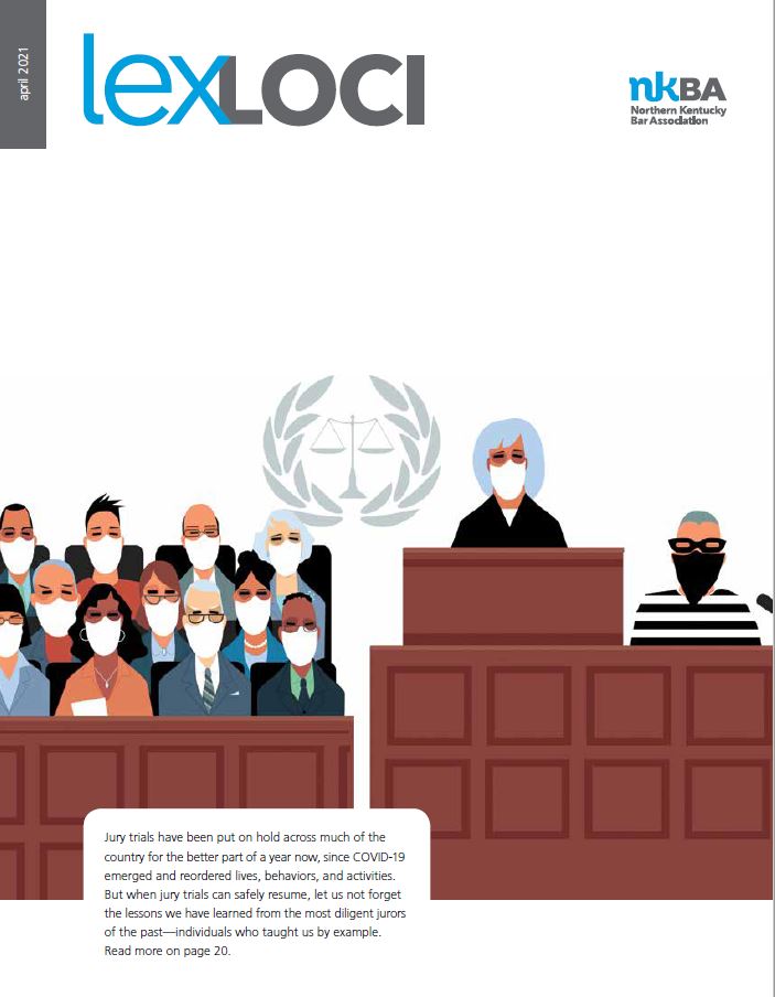 NKYBARASSN's tweet photo. HOT OFF THE PRESS!  Check out @NKYBARASSN  Lex Loci, April 2021 edition at https://t.co/EzsMctQzqp

#nkba #publication #lawyers #cle #association #Leadership #preferredattorney https://t.co/qcN1fmmx80