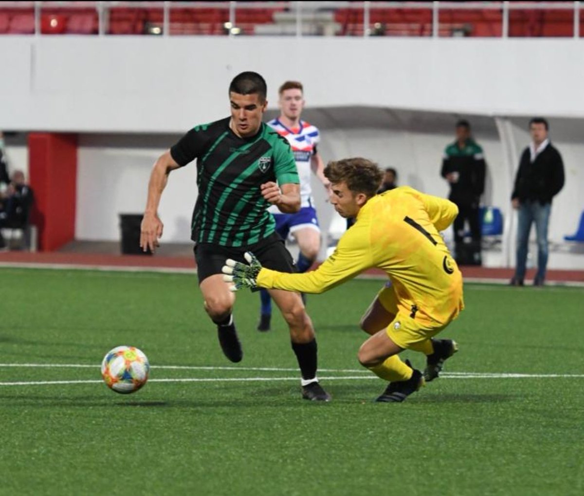 HT Score: @EuropaFC_Gib 5 <a href="/EuropaPointFC/">Europa Point F.C.</a> 0. Mostly one way traffic in this first half with braces from <a href="/Liamwalker_10/">Liam Walker</a> and <a href="/dylanborge1/">Dylan Borge</a> and header by Olmo in last minutes. #RockCup