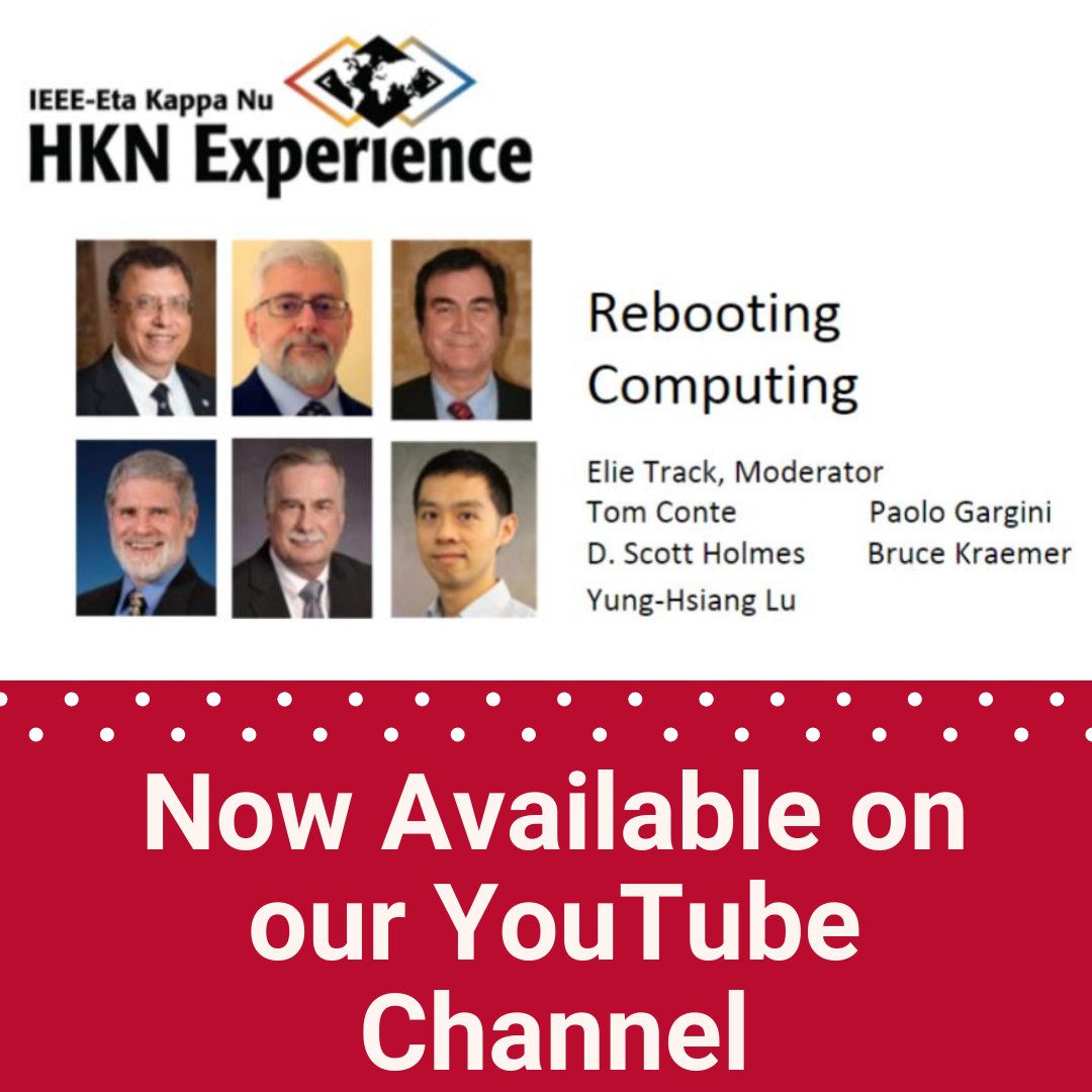 IEEE_EtaKappaNu's tweet image. IEEE introduced the #RebootingComputing initiative to “rethink the computer from soup to nuts". This panel brings together experts of this field to share with you their perspectives on innovations in this area.
Watch it on our Youtube channel: youtube.com/watch?v=9BNLS_…
#IamHKN
