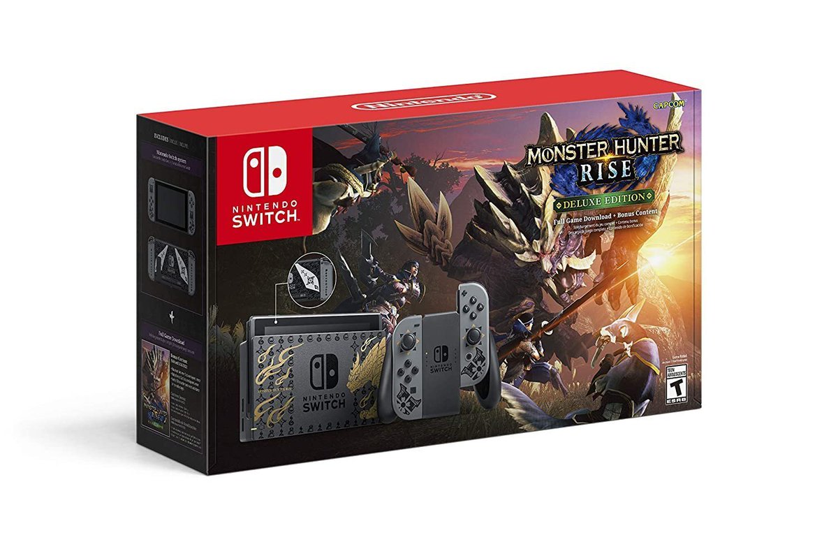 Wario64's tweet image. Nintendo Switch Monster Hunter Rise Deluxe Edition System is available on Amazon ($369.99, low stock) amzn.to/3rl9syN
GameStop bit.ly/3scqS1r