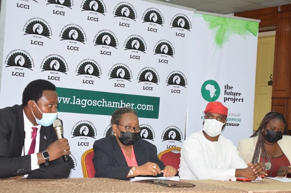 TFAAfrica's tweet image. Rewind

(L-R) Dr. Segun Alabi, Head, Corporate Communications, LCCI; Mrs. Bamidele Daramola, Vice President, LCCI; Adebola Williams, Founding Partner, The Future Project &amp;amp; Bukonla Adebakin, Senior Adviser, The Future Project during the press conference &amp;amp; launch 
...
#FAIp