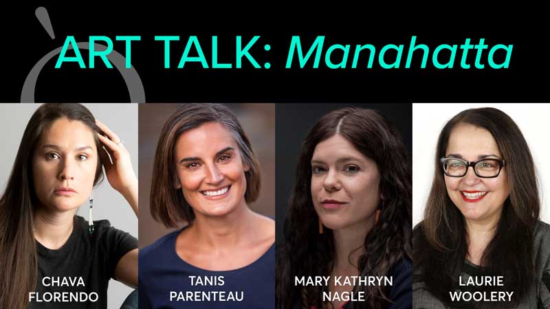 HAPPENING NOW: Join us for a live conversation with #ManahattaOSF artists Mary Kathryn Nagle (playwright), Laurie Woolery (director), &amp; Tanis Parenteau (actor), moderated by Chava Florendo (curator, The Visual Sovereignty Project).

Watch on Facebook here: fb.watch/4ItSC6CiXg/