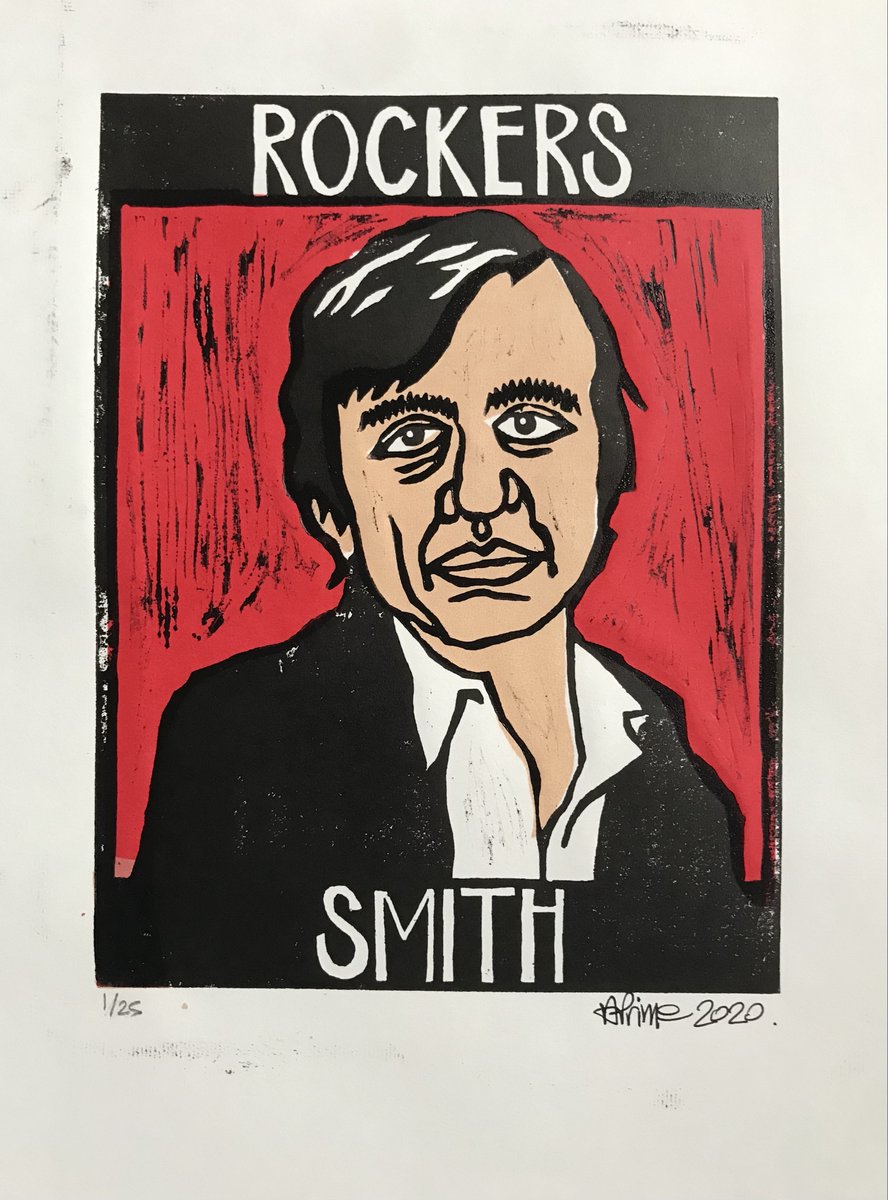 ROCKERS! Mark E. Smith linocut prints now available in my Etsy shop. Colourful, handmade and cheap too (with free UK postage.) Lots of other alternative musical and occult stuff as well. 

etsy.com/uk/shop/Hector…

#TheFall #linocuts #printmaking #markesmith
