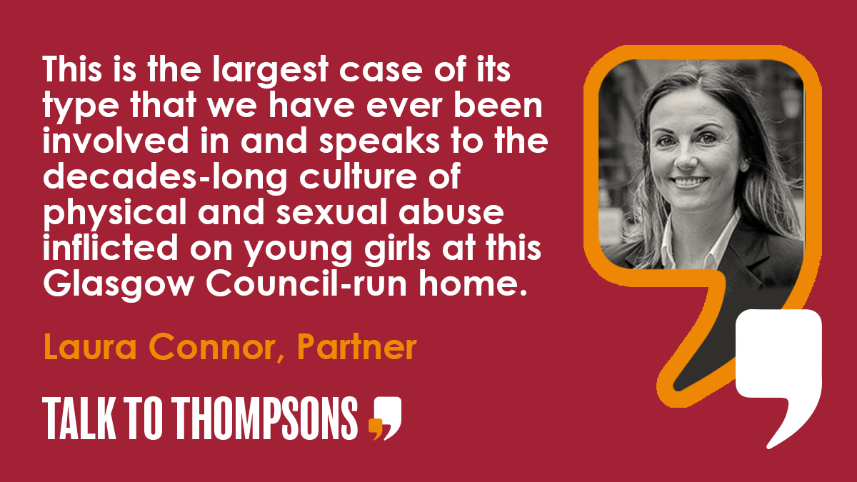 TalkToThompsons's tweet photo. We’re supporting and representing the 130 women who were abused as girls at Fornethy House, run by Glasgow Council.

We urge Glasgow City Council to meet us now and not further add to the suffering of the women involved.

Read more from @Daily_Record here: https://t.co/4jzcJk6lMw https://t.co/JdL386guwB