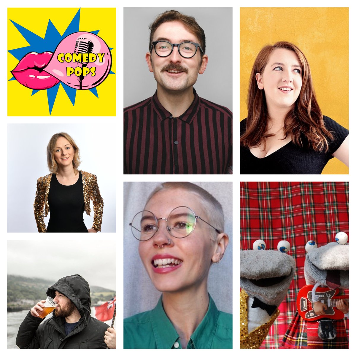 ComedyPops's tweet image. This Friday, #tunein to #comedypops! We are welcoming: @eryntettcomedy, @nerineskinner, @kathleenwho_
@mrsamlake, @falsettosocks 
@dwtm90!
So stay in! Watch #freecomedy! 
#BOOKNOW with @PromoteComedy right here:  jokepit.com/e/4147
#livecomedy #freecomedy #zoomcomedyshow