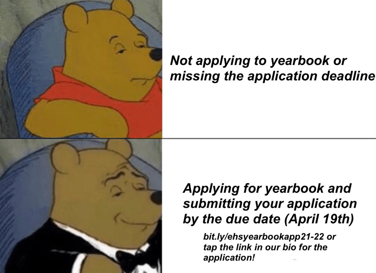 EHSYRBKAquila's tweet photo. If you are interested in applying for yearbook, please fill out the application at https://t.co/isLwxrTIqm  Applications will close on April 19.
Don’t miss this chance to be a part of an amazing yearbook staff! ❤️💛 @etiwandanews https://t.co/NIqF82ZI4g