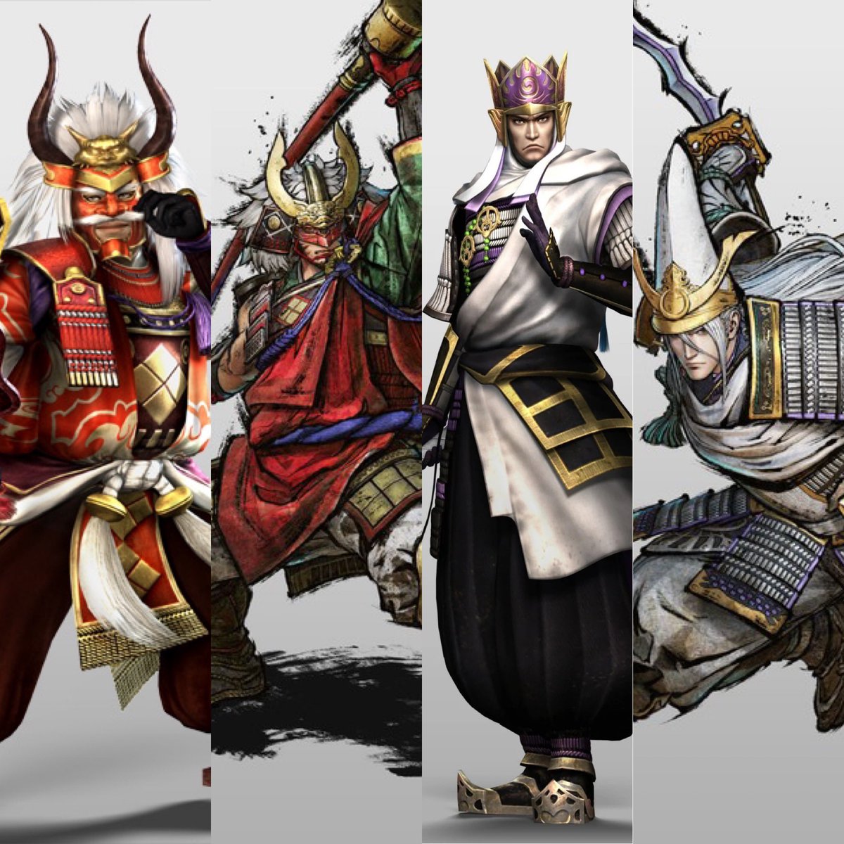 Shingen Takeda: we have an extremely good redesign for young Shingen but is he going to be an absolute chad like the one in 4? Will he retain his humor, his wisdom and his cunning?Kenshin Uesugi: the white hair was unexpected but I like it. This new design fits the "God of War"