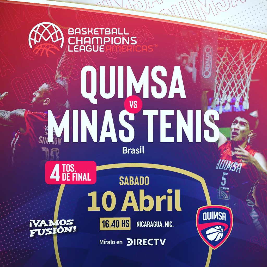 AA QUIMSA on Twitter: "? El Campeón de América pone en juego su título a  partir de este sábado 10 a las 19:40 (hora de Argentina) ¡Vamos Quimsa! ✊…  https://t.co/BvSbePFUY5"